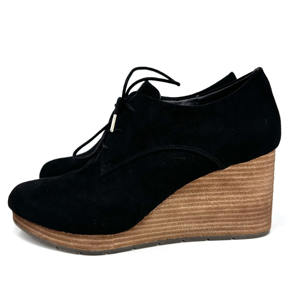 Dr. Scholl's Where To Women’s Black Corduroy Wedge Booties - Picture 7 of 10